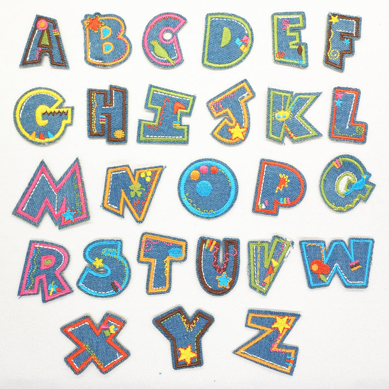 Wholesale Alphabet patch cartoon children patch
